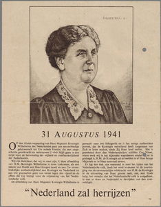 snv008000003-002 69, Affiche ” Zolang Oranje leeft zal Nederland niet ten ondergaan ” en ” Nederland zal herrijzen ”, 1941