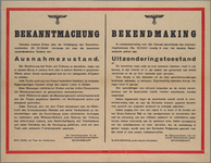 snv008000019 99, Affiche van de Rijkscommissaris voor het bezette Nederlandsche gebied betreffende de afkondiging van ...