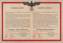 snv008000033 107, Affiche van de Rijkscommissaris voor het bezette Nederlandsche gebied betreffende een oproep om zich ...