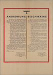 snv008000037 120, Affiche van de Hogere SS- en Politieleider betreffende de beschikking in verband met het afgekondigde ...