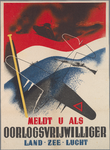 snv008000071 157, Affiche ” Meldt u als oorlogsvrijwilliger land-zee-lucht ”, 1945