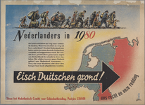 snv008000101 146, Affiche van het Nederlandsch Comité voor Gebiedsuitbreiding met een oproep om Duits grond te eisen, 1945