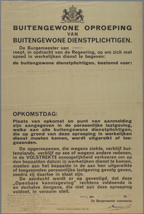 snv008000082 21, Buitengewone Oproeping van Buitengewone Dienstplichtigen, 05-09-1939