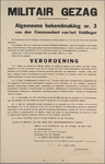 snv008000087 42, Militair Gezag - Algemeene bekendmaking nr. 3 van den Commandant van het Veldleger, J.J.G. Baron van ...