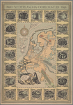 snv008000107 68, Landkaart met illustraties - 1940 Nederland in Oorlogstijd 1945
