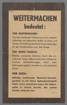 snv008000119_001 60, Weitermachen bedeutet: Für Deutschland ... Für deine Familie ... Für dich ...