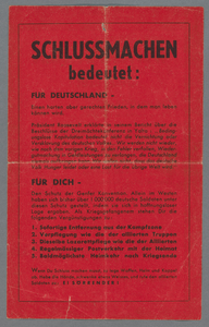 SNV008000119_002 60, Schlussmachen bedeutet: Für Deutschland ... Für dich ...