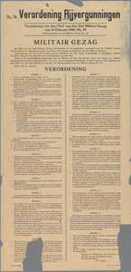 snv008000149 17, Militair Gezag - Verordening Rijvergunningen - Gemotoriseerde voertuigen mogen alleen met vergunning ...
