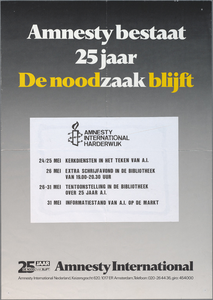 SNV008000719 , Amnesty bestaat 25 jaar; De noodzaak blijft, 24 mei t/m 31 mei