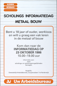 SNV008000723 , Scholings Informatiedag Metaal Bouw, 23 oktober 1986