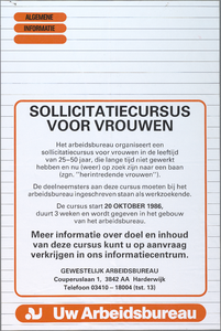 SNV008000724 , Sillicitatiecursus voor vrouwen, 20 oktober 1986