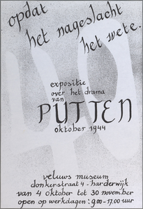 SNV008001635 1522, Expositie over het drama van Putten oktober 1944: opdat het nageslacht het wete, 4 oktober to 30 november