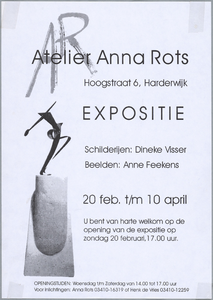 SNV008001938 1802, Expositie: schilderijen van Dineke Visser, beelden van Anne Feekens, 20 feb t/m 10 april