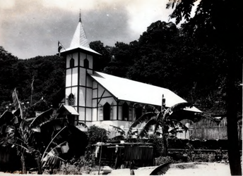 169 De Protestantse kerk te Oma, gouvernement Amboina, Tanpa tahun