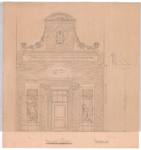 1659 Korte Vijverberg 7: Bijgebouw - Voorstel voor een gevelaanpassing van het bijgebouw achter Korte Vijverberg 7. ...