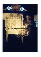 F005739 Schouw en Schepengestoelte in de Schepenzaal van het Oude Raadhuis.