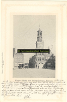 F001155 De Gasthuisstraat in 1902 met een unieke doorkijk naar de IJsselbrug, de kar is een vrachtwagen van de ...