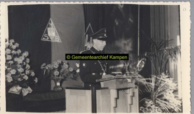 F003145 Toespraak van Jhr. Ir. E. F. Sandberg ter gelegenheid van zijn installatie als burgemeester van Kampen. ...