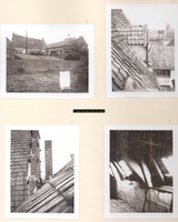 F000845 1) Achterzijden van het Linneweversgilde in de Groenestraat en de doopsgezinde kerk aan de Broederstraat, ...