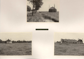 F001087 Boerderij met hooiberg op het Kampereiland - erf 124 van de heer Ten Hove - een drietal foto's.