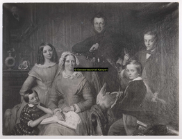 F002999 Schilderij van de familie C.H.A.A. Engelenberg, vervaardigd in 1852 door W.C. Chimaer van Oudendorp, het ...