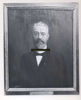 F002997 Olieverf portret van mr. Lambert Wicher Ebbinge, burgemeester van Kampen 1885 - 1896, gesigneerd E. Moulin, ...