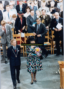 F005037 Koningin Beatrix, prins Claus, prins Willem-Alexander, prins Constantijn, prinses Margriet, Pieter van ...