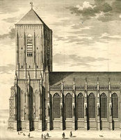 K000027 Sint Lebuinus off Groote Kerk aan de Grote Kerkhof te Deventer ca. 1732. Joost van Sasse, etser, graveur en ...