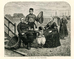 K001517 A group of Urk Islanders - Een groep mannen en vrouwen in Urker klederdracht uit de tweede helft van de 19e ...