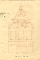 K000619 Vooraanzicht van het winkelpand aan de Oudestraat W.I. 31, plan voor herstelling i.v.m. een restauratie die ...