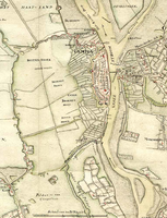 K000098 Kaart van Kampen en IJsselmuiden met omliggende polders van Dronten, de polder van Camperveen, de Onderdijks ...