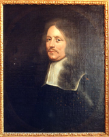 F013015 Ouder portret van Radbodus Hermannus Schelius, heer van Veenbrugge en Welberg, drost van IJsselmuiden. Geboren ...