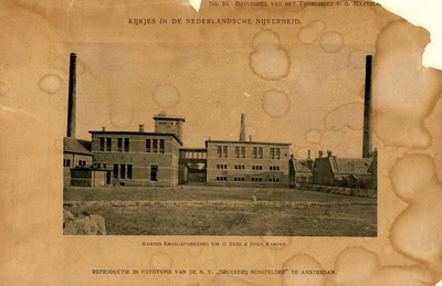 F009530 Bijvoegsel van een tijdschrift. Kijkjes in de Nederlandsche nijverheid, een afbeelding van de Kamper ...