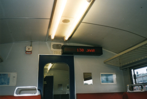 F009277 130 jaar Kamperlijntje 1995Treincoupé met lichtkrant.