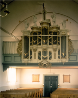 F013303 Kerkorgel van de Hervormde Kerk in de Dorpsweg te IJsselmuiden. Bouwers van het orgel waren 1. Matthias ...