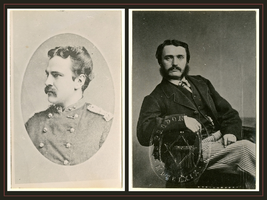 F004314 Twee afbeeldingen van Johannes Frederik Engelbert ten Klooster, Luitenant Infanterie en lid van de Le Profond ...