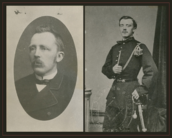 F004322 Links: Rudolf M. Metelercamp, 1866.Rechts: Rudolf M. Metelercamp, militair Ned. Indië 1885. Lid Le Profond ...