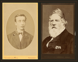 F004341 Twee afbeeldingen van W. Frederik van Spengler, geb. 05-11-1862 te Koudum, zoon van J.G.F. Spengler, en lid Le ...