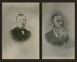 F004350 Links: Christian van der Vooren, lid van Le Profond Silence 1861-1866. Rechts: Cornelis Willem Vink, geb. te ...