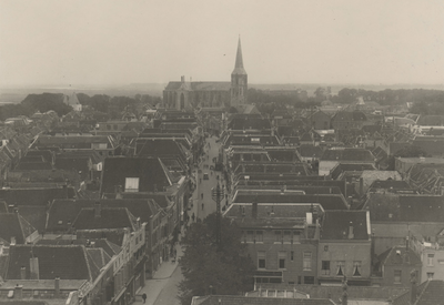 F000039 Stadsgezicht, de Oudestraat en omgeving in de richting van de Bovenkerk.