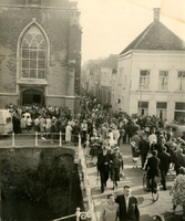 F000219 De situatie op deze foto wijst op een schooldag van de Theologische school aan de Broederweg (Vrijgemaakt) in ...