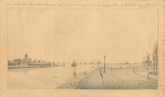 K001800-28 Een gedeelte der Stad, Kamper Yland, Zeveningen en de Zaagmolen, 2 Sept. 1841 namidd. 6 uur RG . Gezicht ...