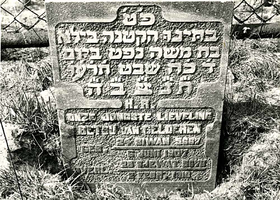 F003940 Grafsteen van onze jongste lieveling Betsij van Gelderen, geboren 6 juni 1907/24 Siwan (5)667. - H(ier is) ...