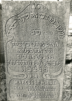 F003987 Grafsteen van Marcus de Wilde, geboren 19 september 1840 (21 Elloel 5600) overleden 27 december 1901 (17 Tebeth ...