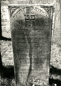 F004018 Grafsteen van Betje Beudien, overleden 5 mei 1849 - echtgenote van David Salomon Stibbe, oud 47 jaar. De ...