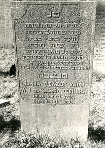F004048 Grafsteen van Sophia Eleazer Koon, echtgenote van S.L. van Genderingen, geboren 8 maart 1798, overleden 25 juli ...