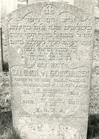 F004174 Grafsteen van Salomon van Genderingen, Ridder in de orde Oranje - Nassau, secretaris penningmeester der N.I.G. ...