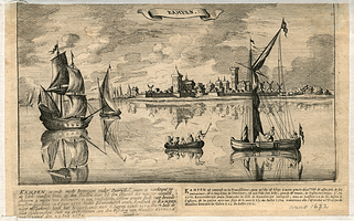 K000596 'Kampen'. Zicht op de stad Kampen.