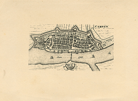 K000582 17e eeuwse plattegrond van Campen.