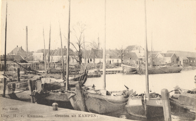 F000278 Nieuwe Buitenhaven en omgeving (thans Havenweg geheten). Op de voorgrond de Noordweg.